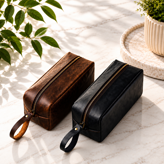Medium-Sized Leather Travel Case