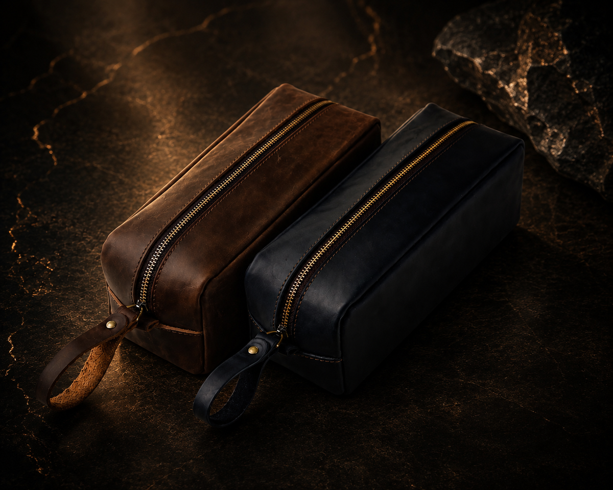 Medium-Sized Leather Travel Case