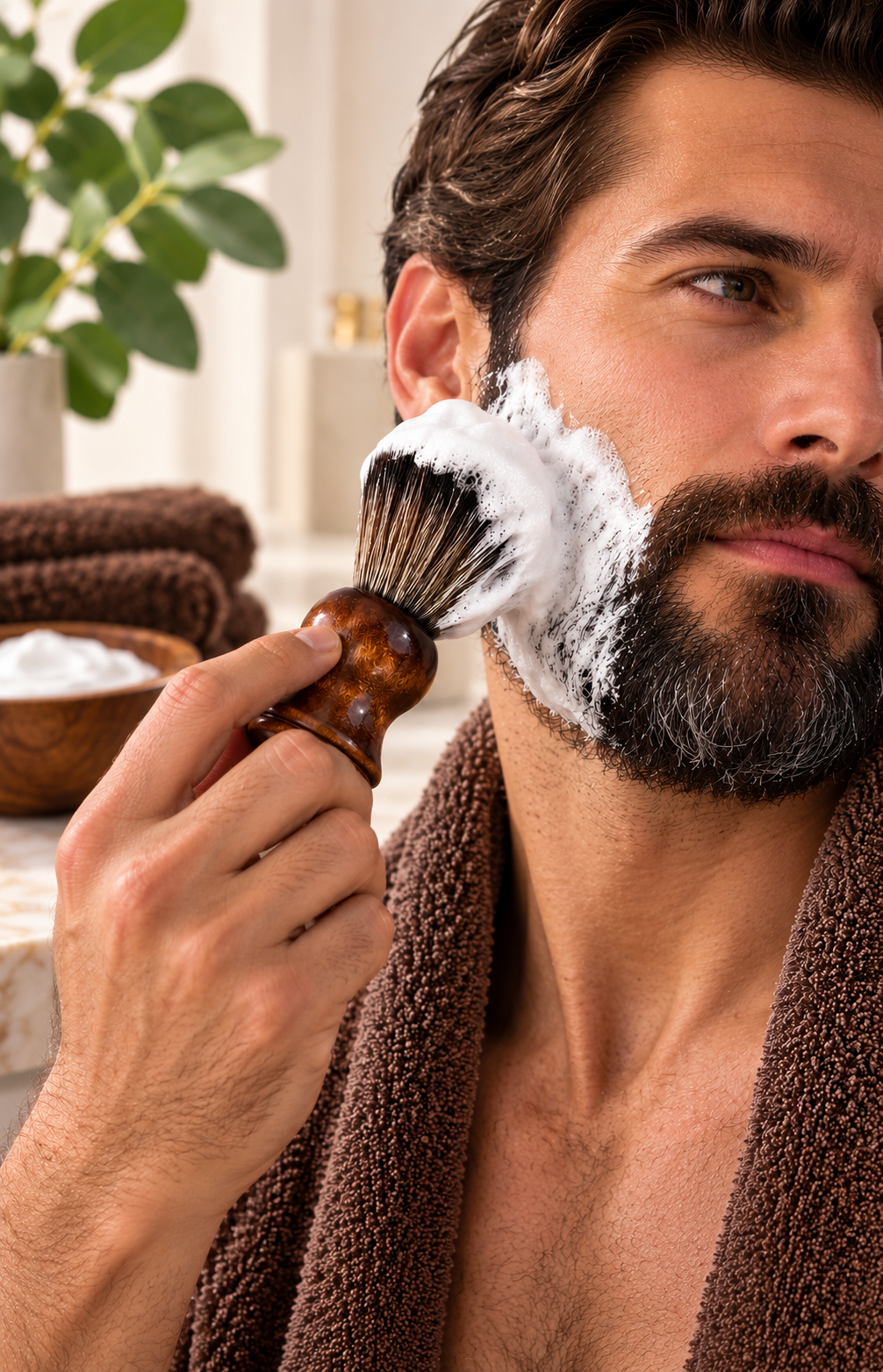 Heritage Shave Cream Brush | Luxury Men's Grooming Tool