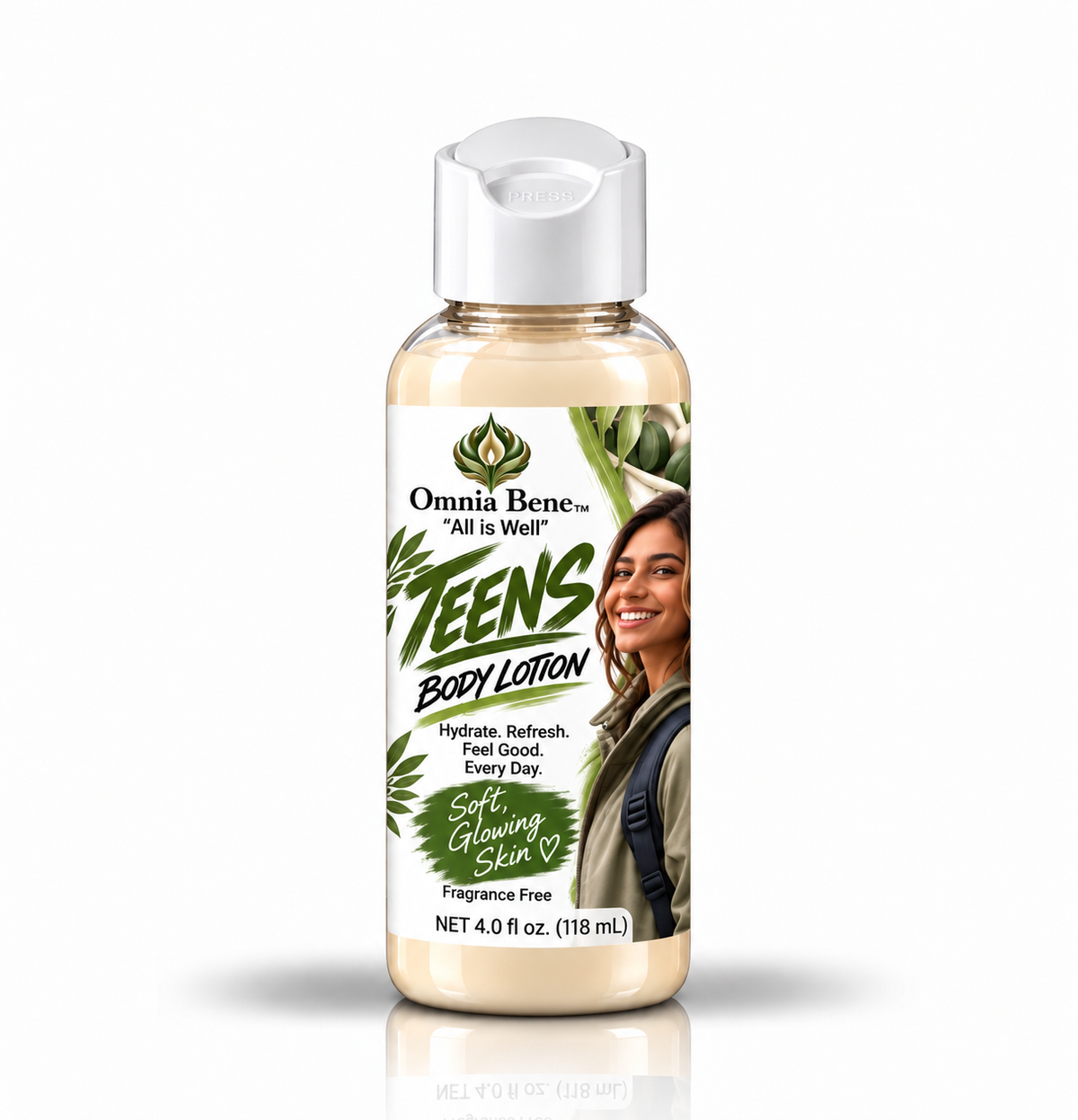 Creamy Body Lotion | Teens & Young Woman’s | Fragrance -Free| 4oz Travel Size
