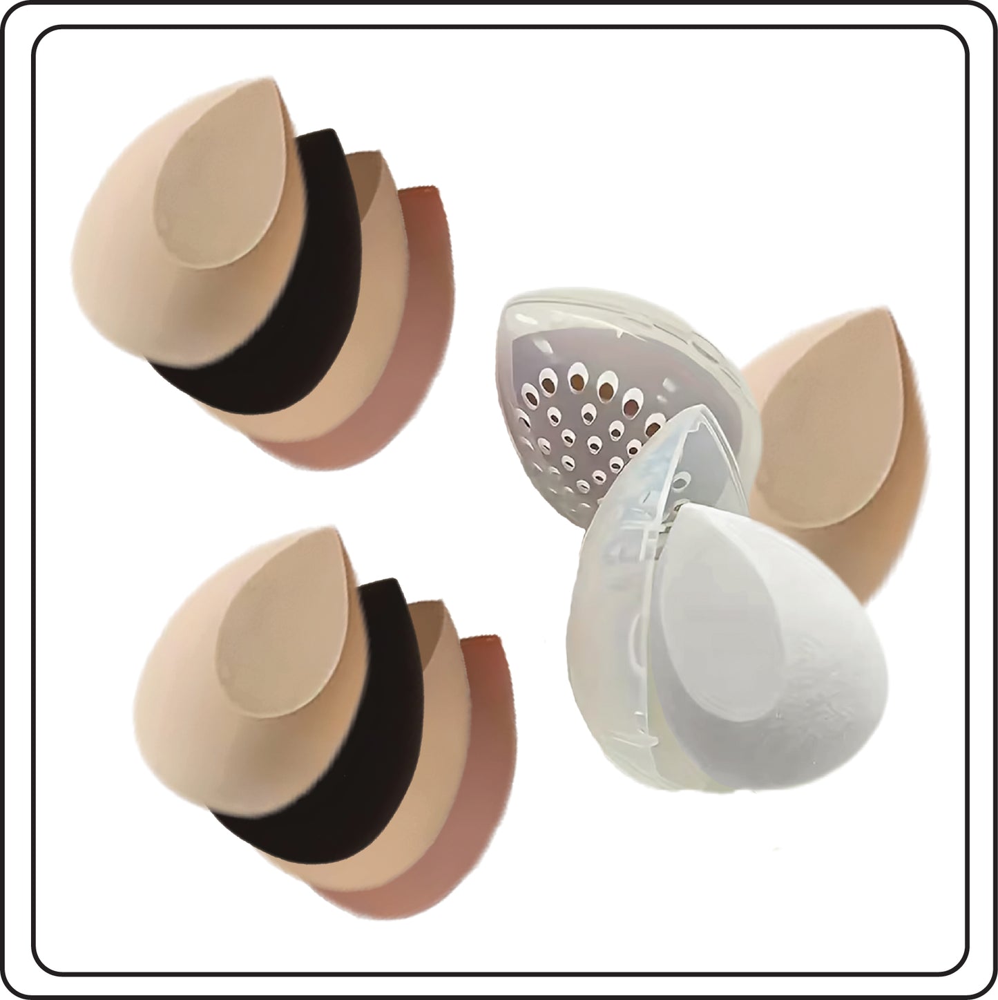 Makeup Sponges and Protective Cases