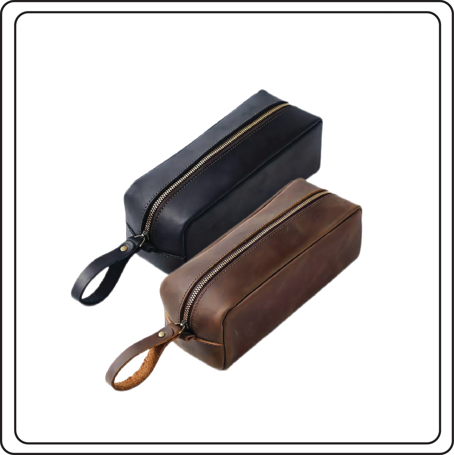 Medium-Sized Leather Travel Case