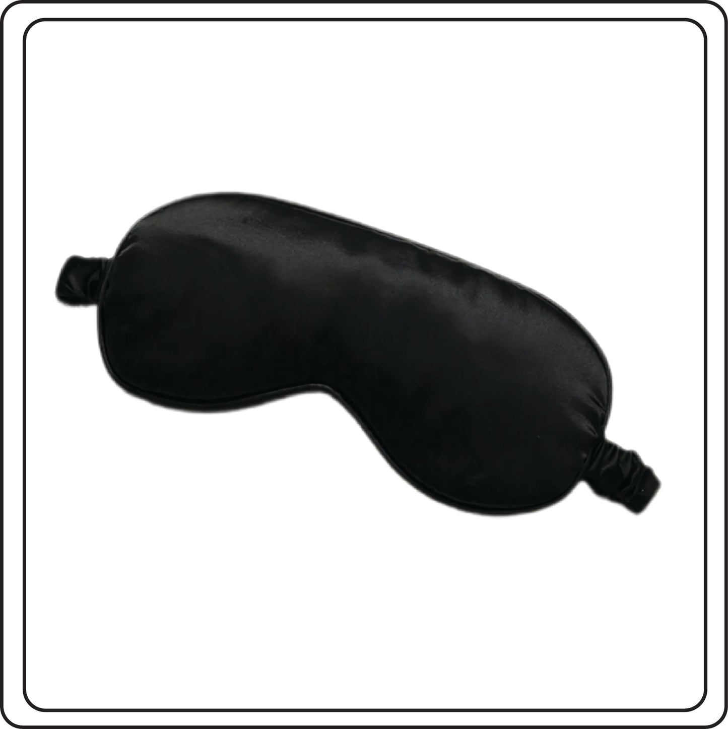 Black sleep mask on a white background