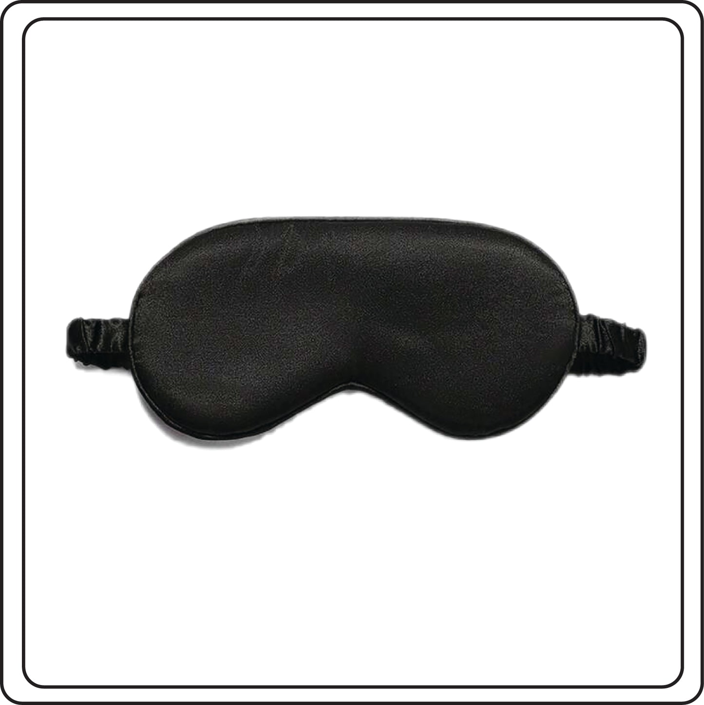 Black sleep mask on a white background