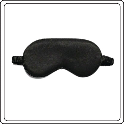 Black sleep mask on a white background