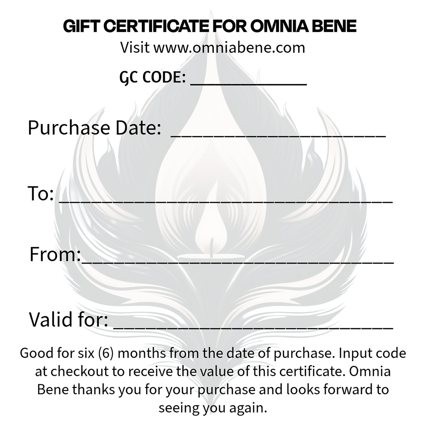 Custom Wrapped Gift Certificates