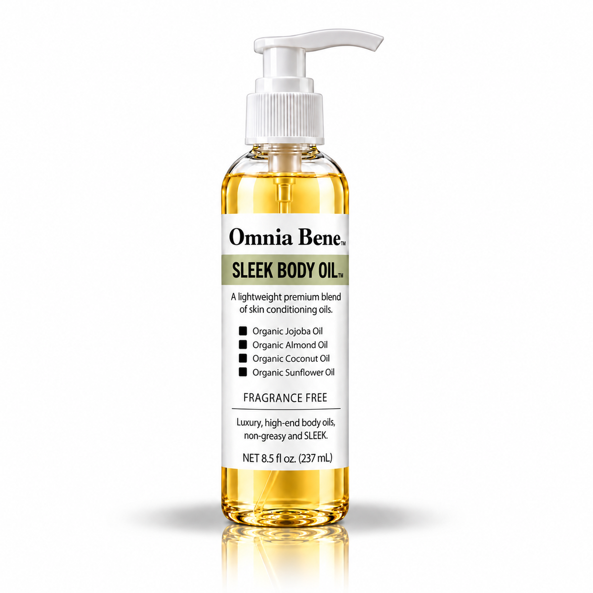 SLEEK Lightweight Body Oil | Green Tea & Cucumber 8 oz