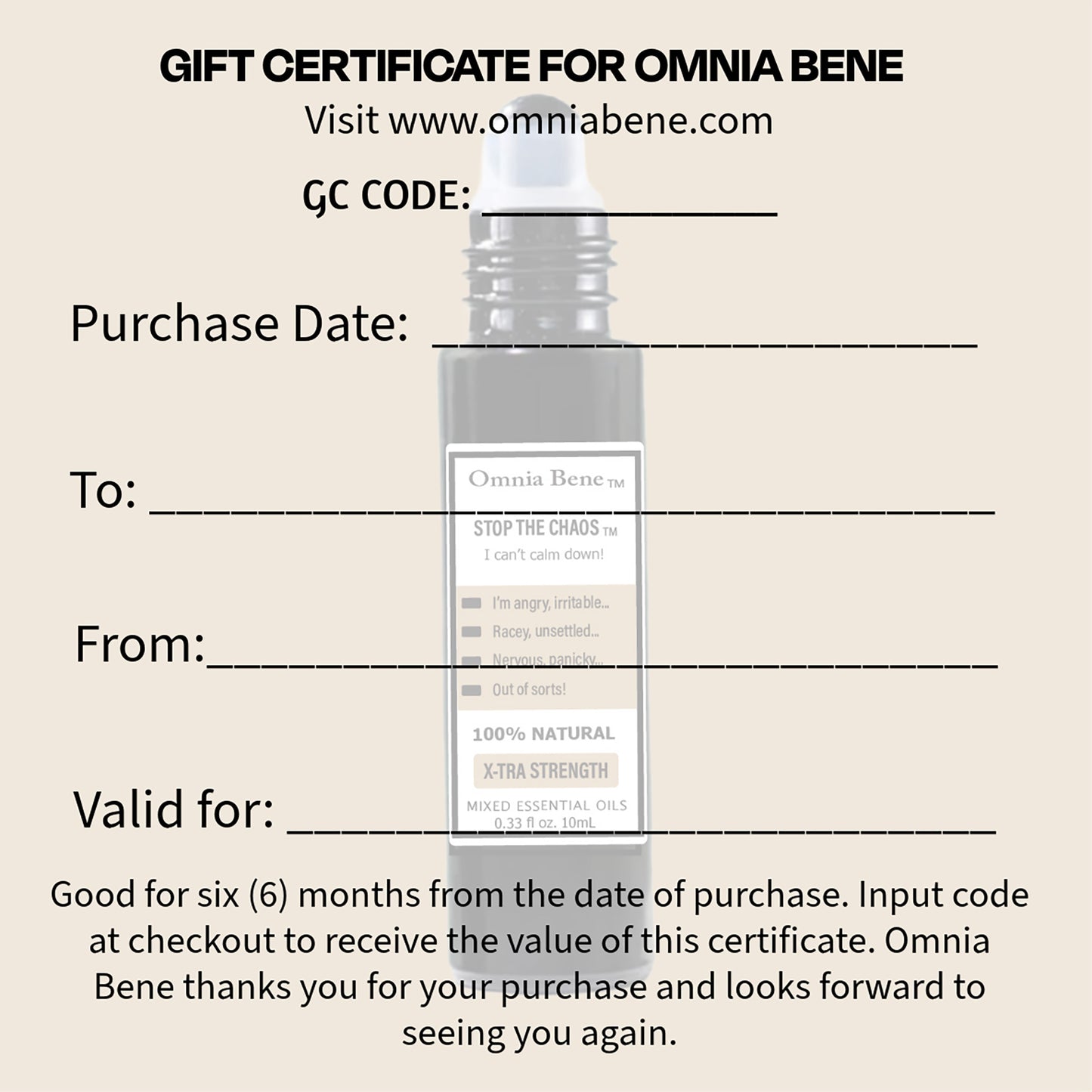 Custom Wrapped Gift Certificates