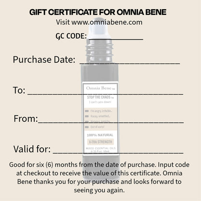 Custom Wrapped Gift Certificates