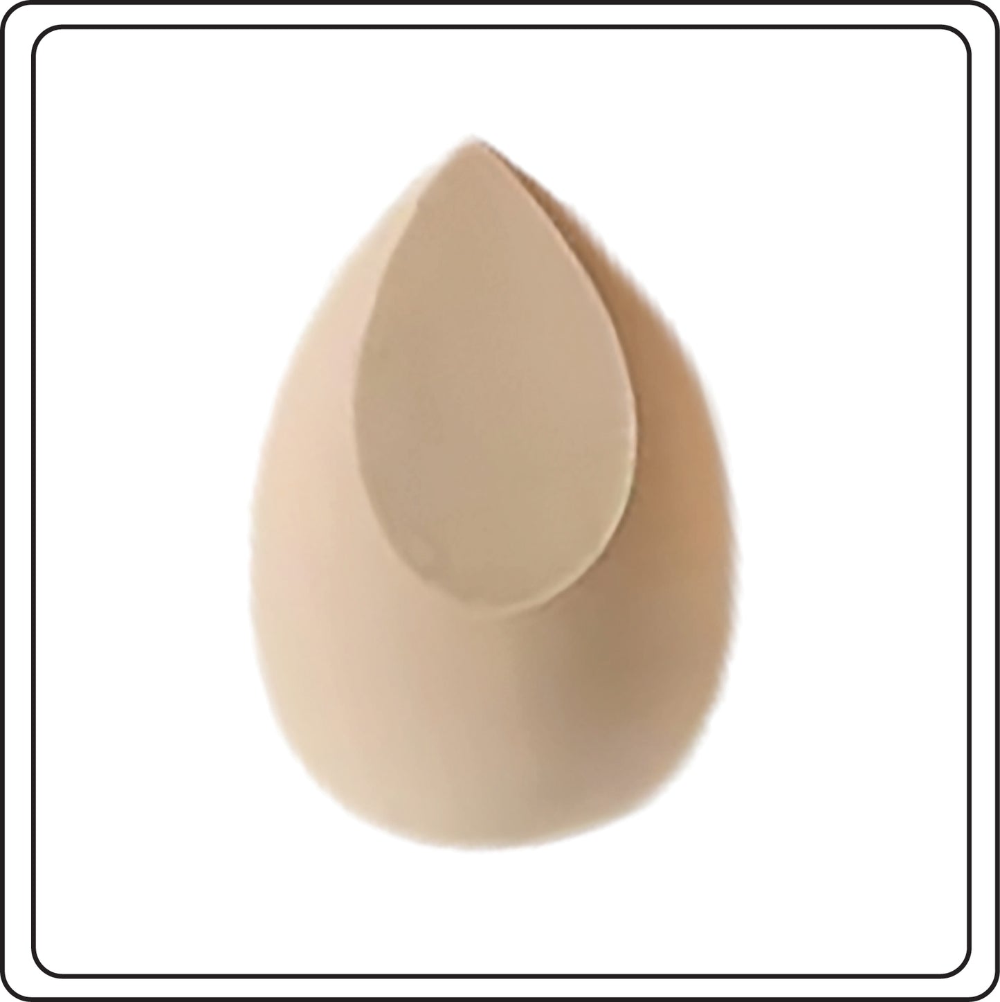 Beige makeup sponge on a white background