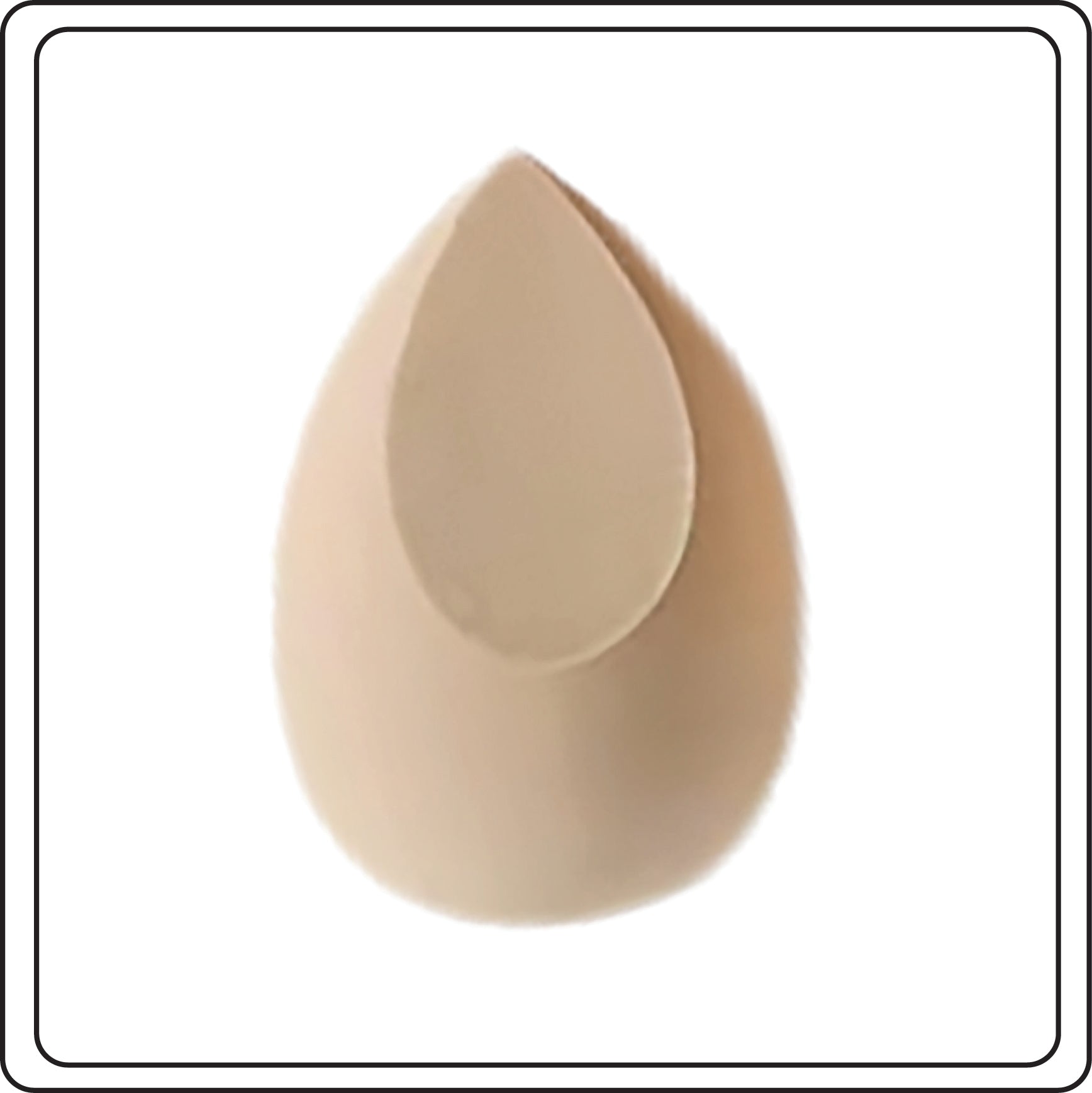 Beige makeup sponge on a white background