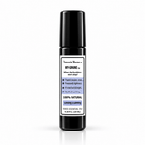Omnia Bene MY-GRAINE cooling and calming aromatherapy rollerball, a 10 mL black roll-on. Peppermint, eucalyptus, lavender, Roman chamomile, juniper, frankincense and clary sage in a pure essential oil roll-on. For head tension and pressure. Cooling and clarifying - roll onto temples, the back of the neck and across the shoulders.
