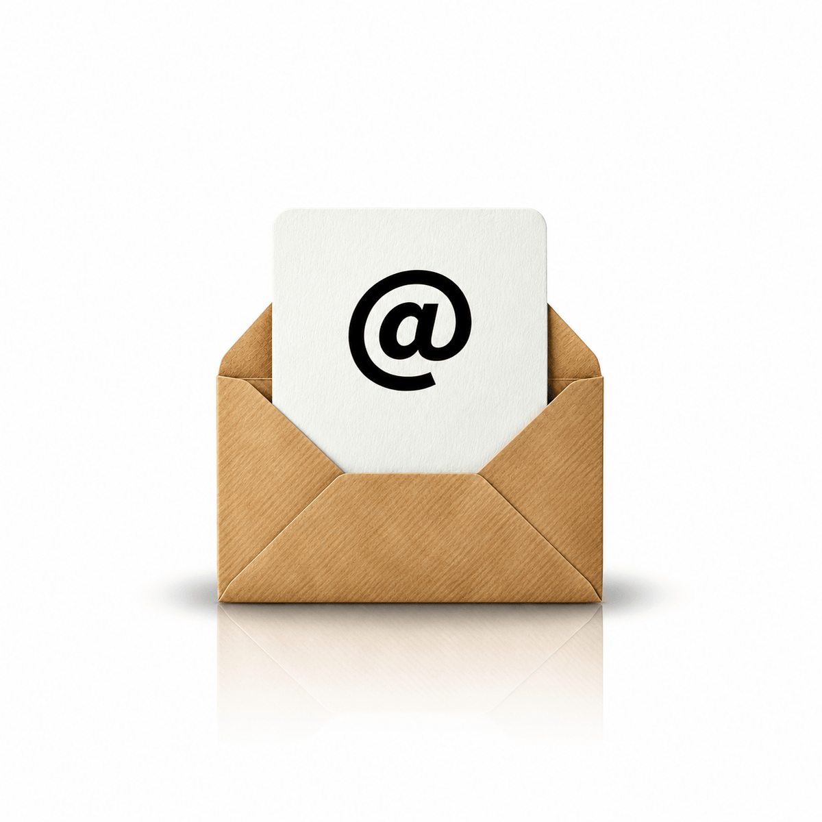 An Omnia Bene virtual gift card arriving by email, shown as a card in an open envelope.